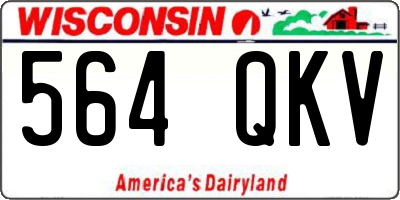 WI license plate 564QKV