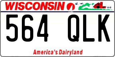 WI license plate 564QLK