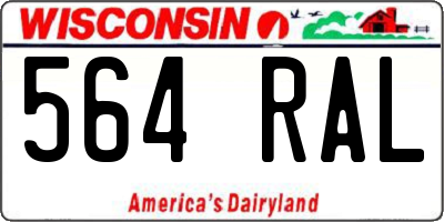 WI license plate 564RAL