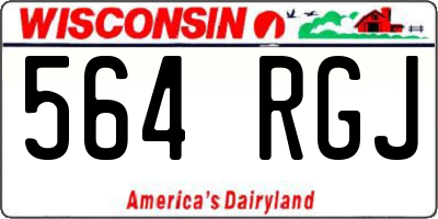 WI license plate 564RGJ