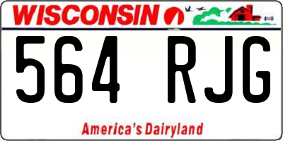 WI license plate 564RJG