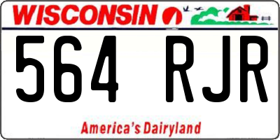 WI license plate 564RJR