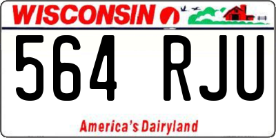 WI license plate 564RJU