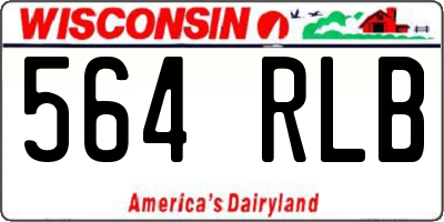 WI license plate 564RLB