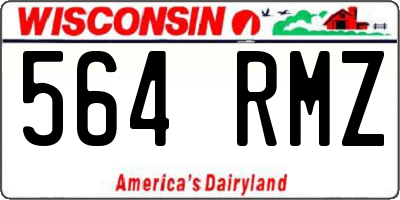 WI license plate 564RMZ