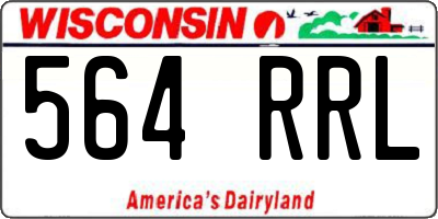 WI license plate 564RRL