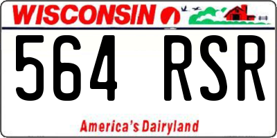WI license plate 564RSR