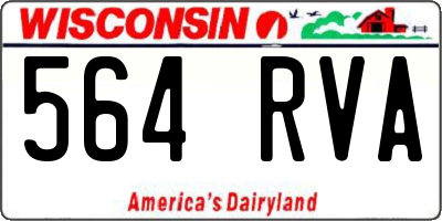 WI license plate 564RVA