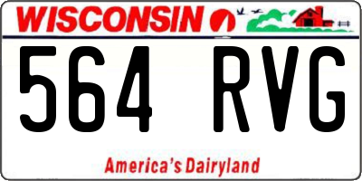 WI license plate 564RVG