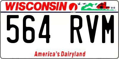 WI license plate 564RVM