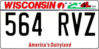 WI license plate 564RVZ