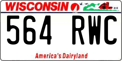 WI license plate 564RWC