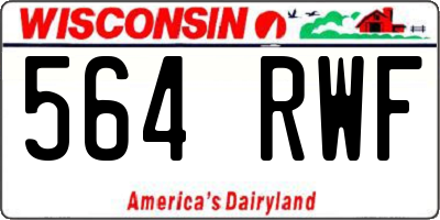 WI license plate 564RWF