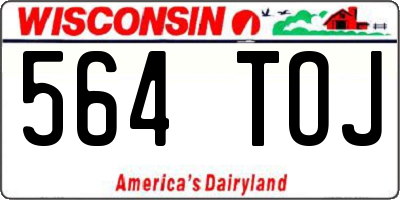 WI license plate 564TOJ