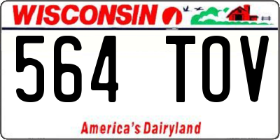 WI license plate 564TOV