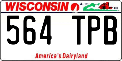 WI license plate 564TPB