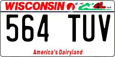 WI license plate 564TUV