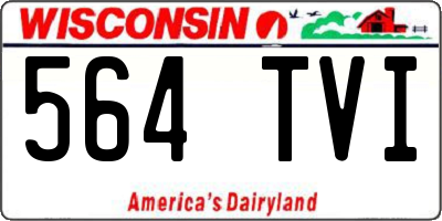 WI license plate 564TVI