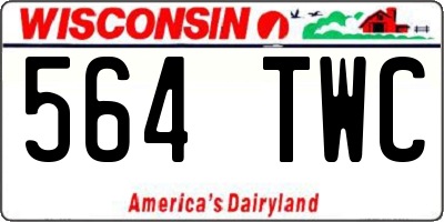 WI license plate 564TWC