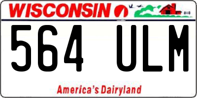 WI license plate 564ULM