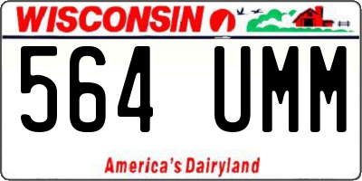 WI license plate 564UMM