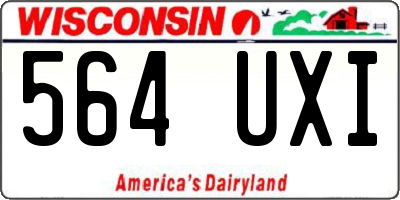 WI license plate 564UXI