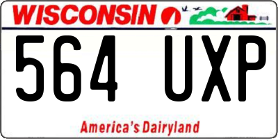 WI license plate 564UXP