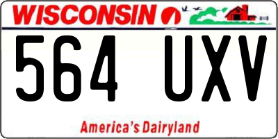 WI license plate 564UXV