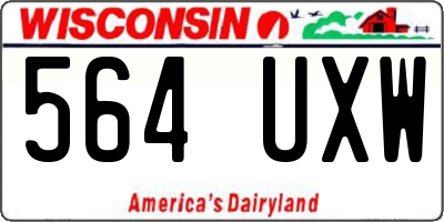 WI license plate 564UXW