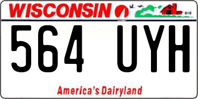 WI license plate 564UYH