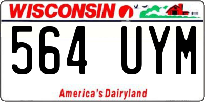 WI license plate 564UYM