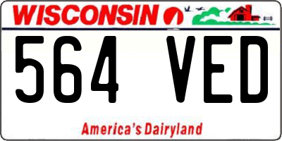 WI license plate 564VED