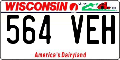 WI license plate 564VEH