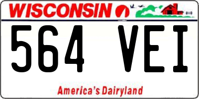 WI license plate 564VEI