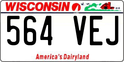 WI license plate 564VEJ
