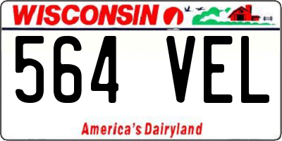 WI license plate 564VEL