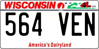 WI license plate 564VEN