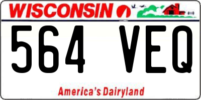 WI license plate 564VEQ