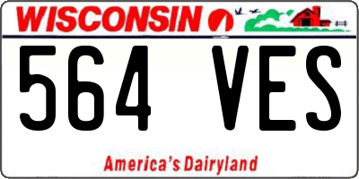 WI license plate 564VES