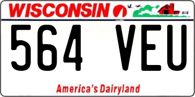 WI license plate 564VEU