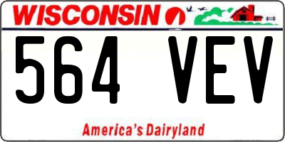 WI license plate 564VEV