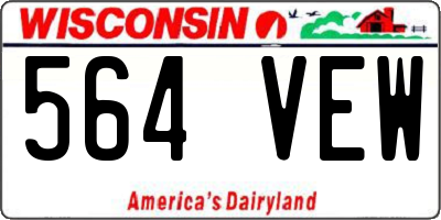 WI license plate 564VEW