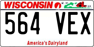 WI license plate 564VEX