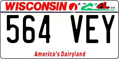 WI license plate 564VEY