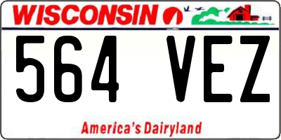 WI license plate 564VEZ
