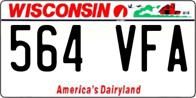 WI license plate 564VFA