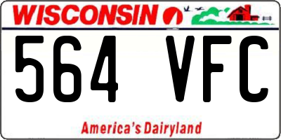 WI license plate 564VFC