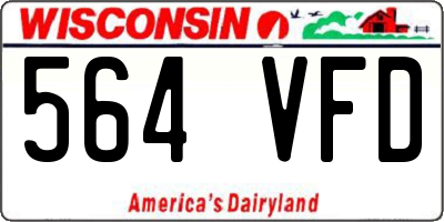 WI license plate 564VFD