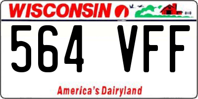 WI license plate 564VFF