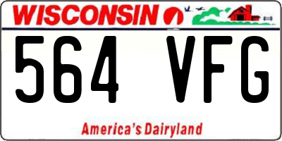 WI license plate 564VFG